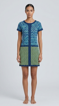 Women Multi-Color Geometric Printed Cotton Shift Dress