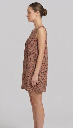 Women Floral Print A-Line Mini Dress with Lace Back and Tie-Up Detail